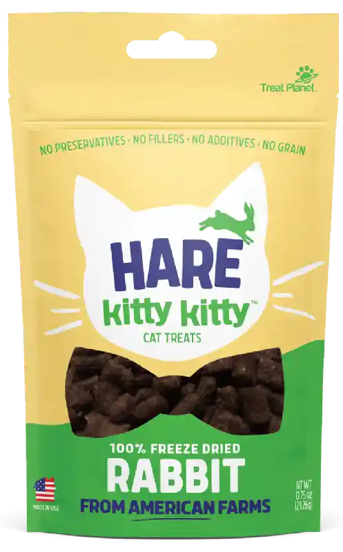 Treat Planet Hare Kitty Kitty Fd Rabbit .9oz Treat