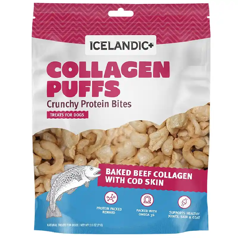 Icelandic Collagen Puff Bites W/ Fish 2.5 Oz Bag