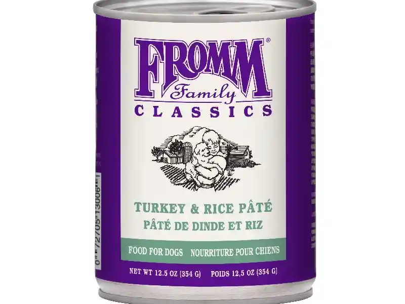 Fromm 12.5 Oz Dog Classic Turkey Rice Pate Can 12/cs