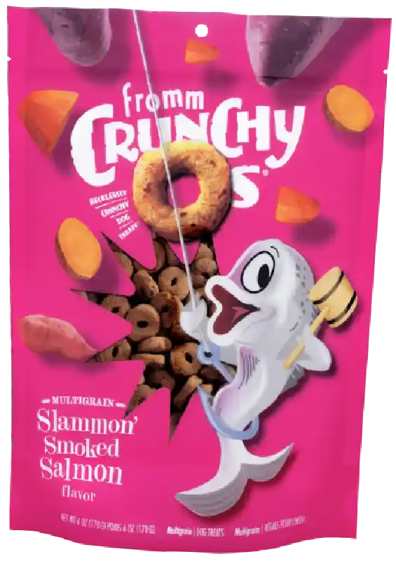 Fromm Crunchy O's Slammon' Smoked Slmn Dog Treats, 26-oz