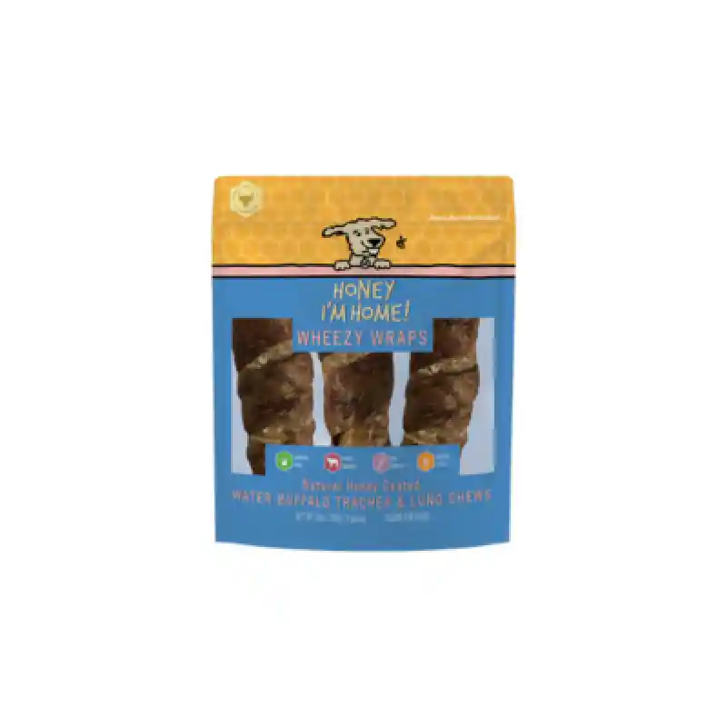 Hih Honey Coated Buffalo Treat Trachea Lung Wrap 6" 4ct