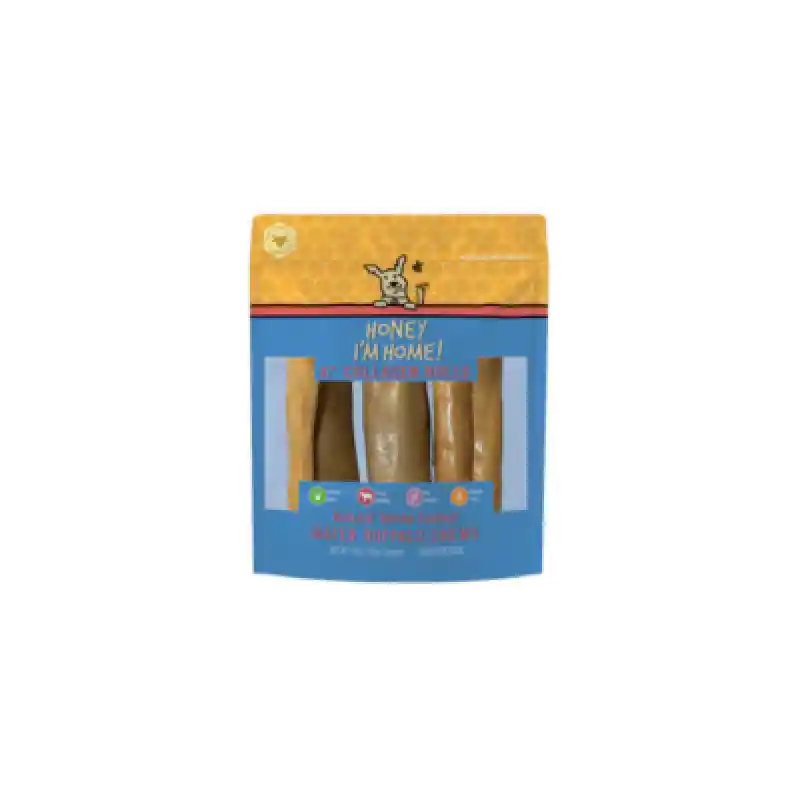 Hih Honey Coated Buffalo Treat Collagen Rolls 6" 3ct
