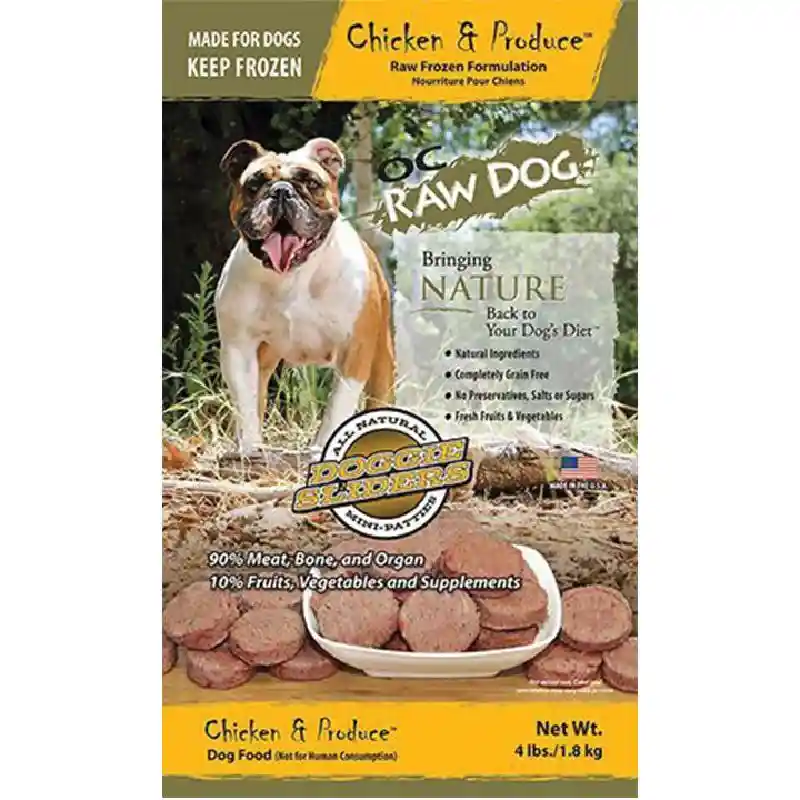 OC Raw Dog Chicken & Prod Sliders 4 Lbs