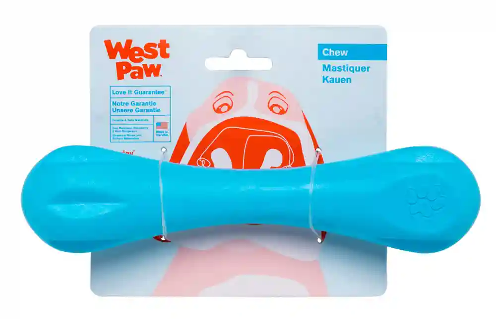 West Paw Hurley Dog Bone Blue Lg