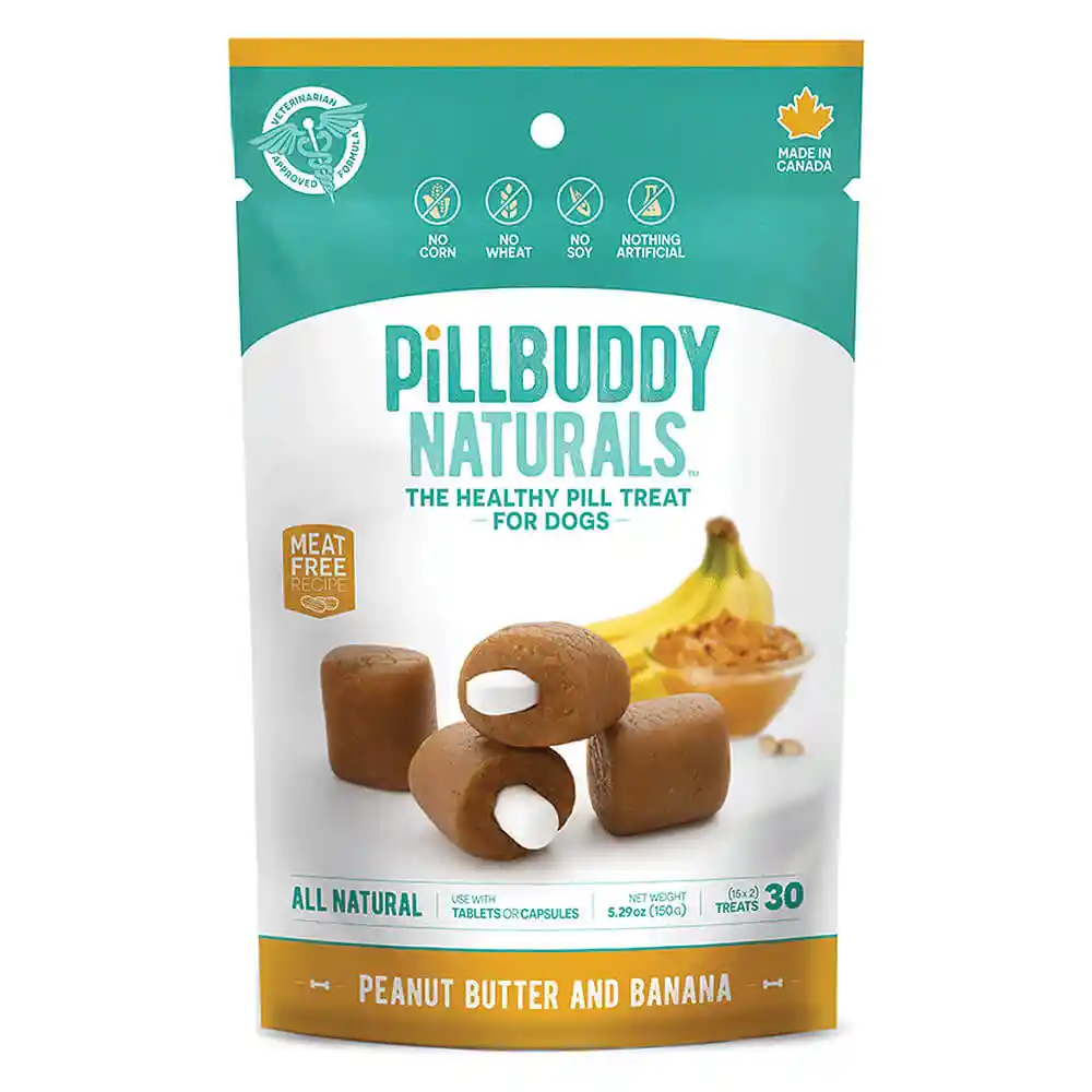 Presidio Dog Pill Buddy Naturals Peanut Butter & Banana 30 Ct