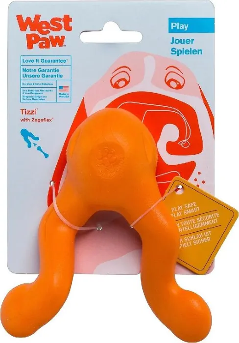West Paw Design Tizzi Small Tangerine 4.5"