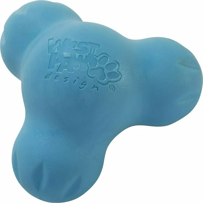 West Paw Zogoflex Small Tux Dog Toy Aqua Blue