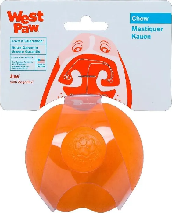 West Paw Zogoflex Jive Small Orange 2.6"