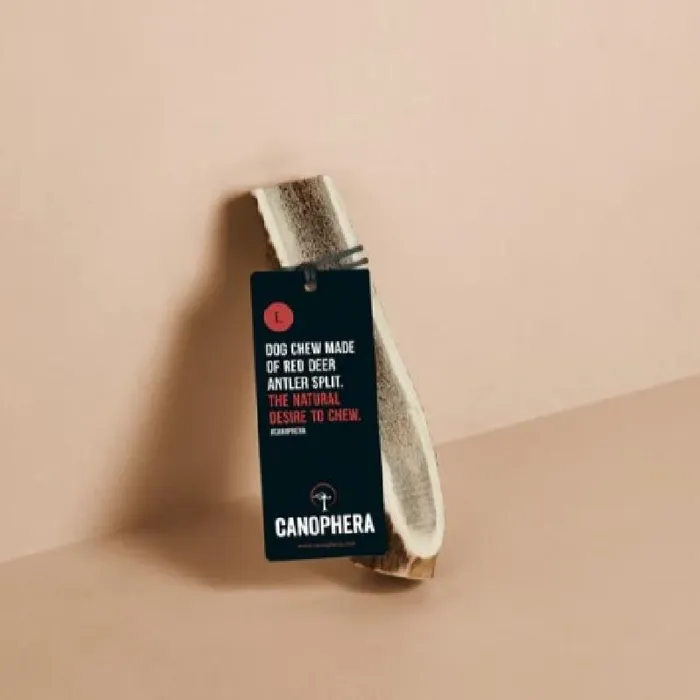 Canophera Large Dog Split Red Deer Antler Chew Ea